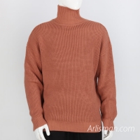 High collar knitted sweater