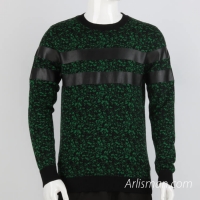 Rubber Printing Stripe Sweater