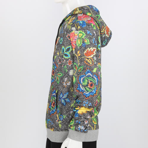 Chinese Flower Print Hoodie