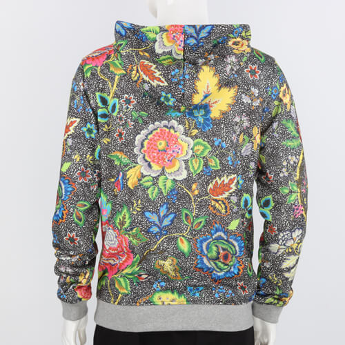 Chinese Flower Print Hoodie